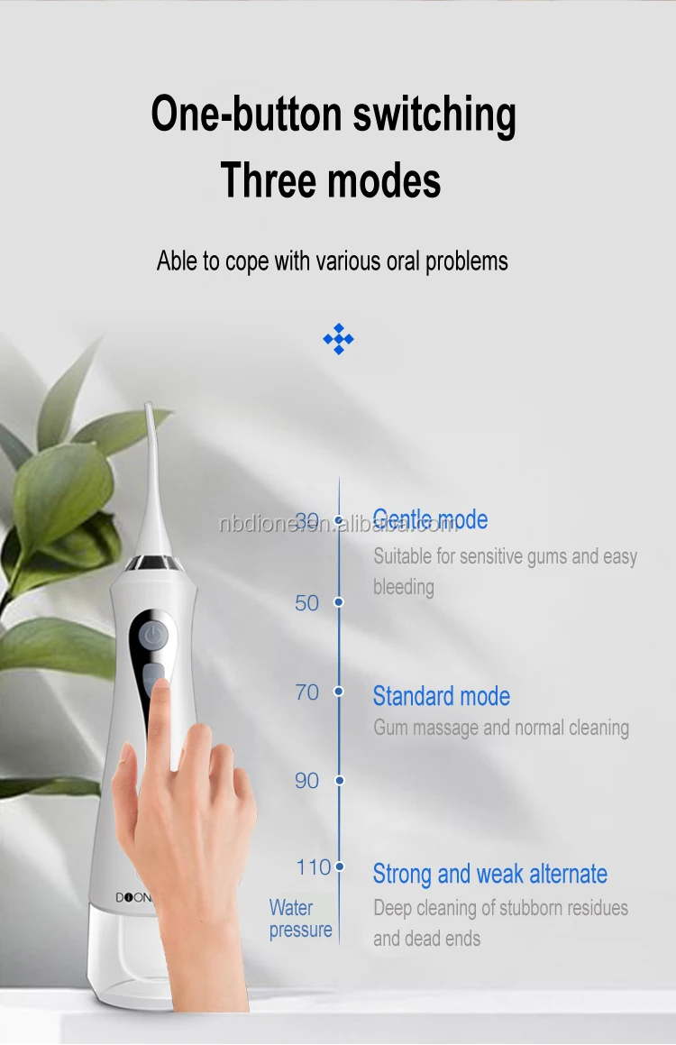 
DIONE high quality portable cordless water flosser water jet flosser best dental irrigator 