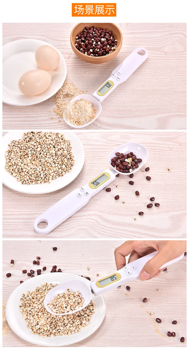 Mini Kitchen Food Weighing Digital Spoon Loffel Waage Balanza Cuchara Electronic Scale for 500g Household Weighig Scale 1PC/ Box
