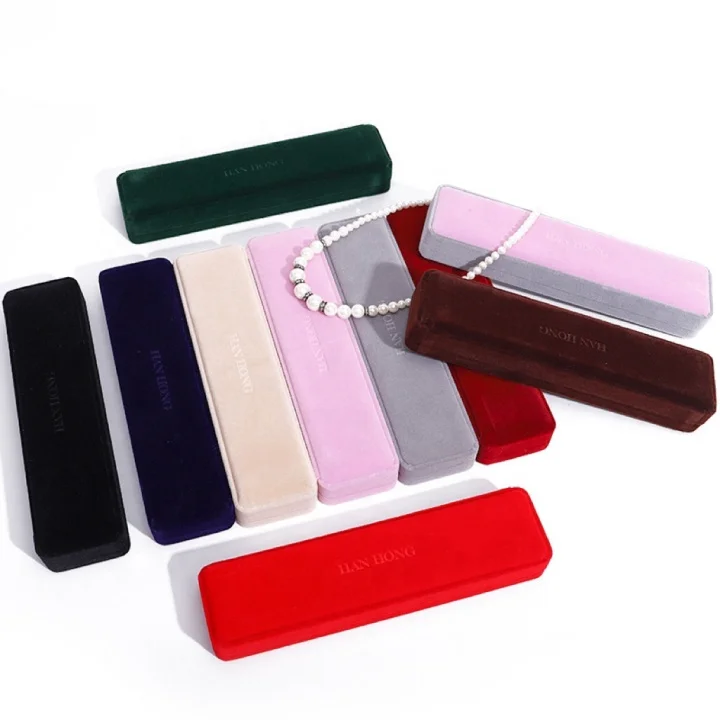 2024 New design factory custom logo earrings bracelet ring necklace packaging box Velvet jewelry set box