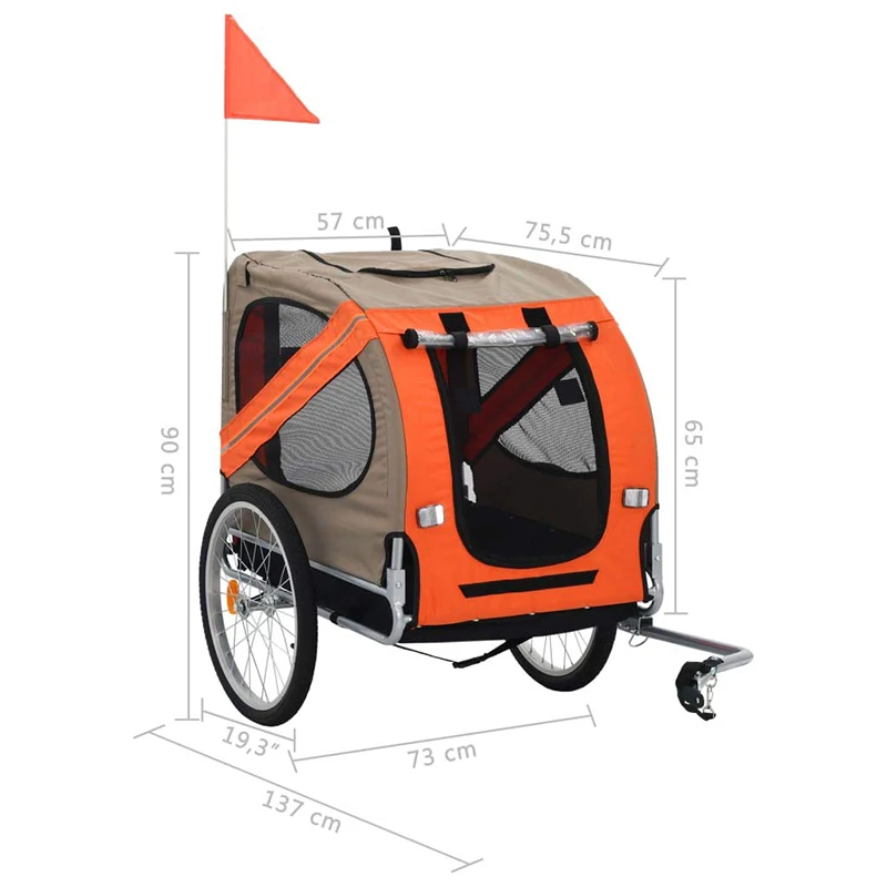 Factory Direct Manufacturers Foldable Pet Trailer Bike With Dog Seat Cover Stroller PT006