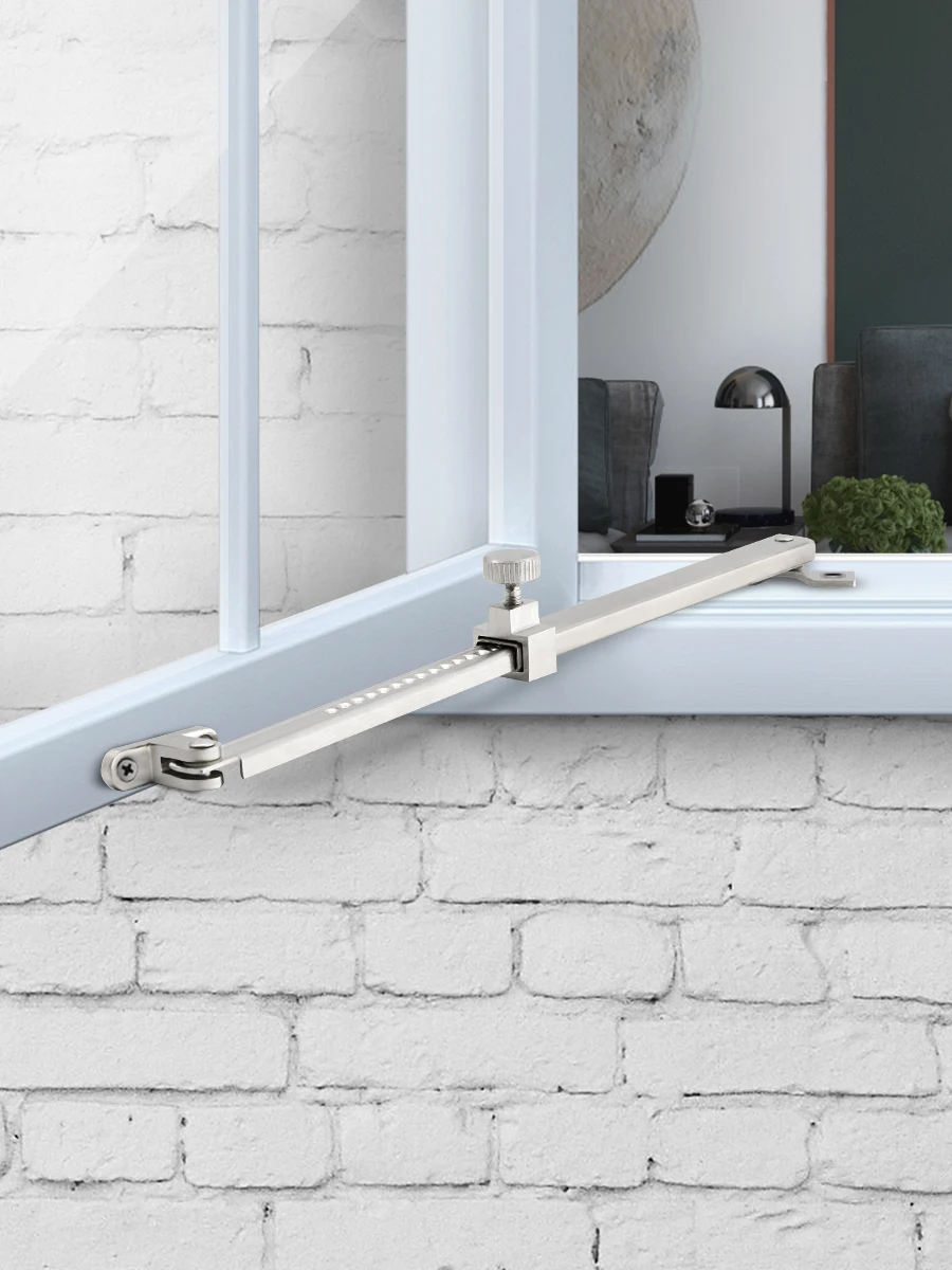 Stainless steel positional and hold open adjustable window stay & door lock