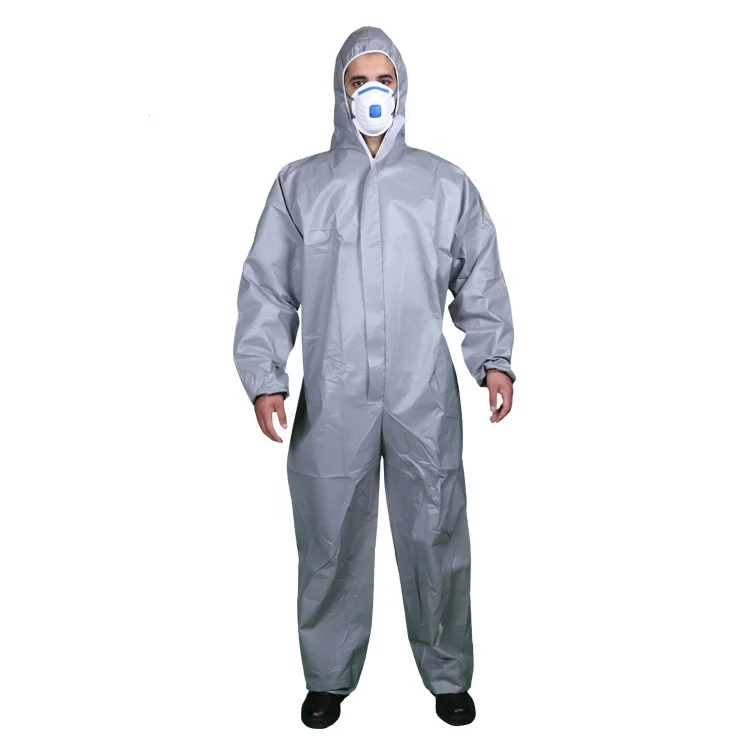 SMS 55g Flame Retardant Coverall Type 5/6 disposable coverall EN 14116 standard chemical coveralls