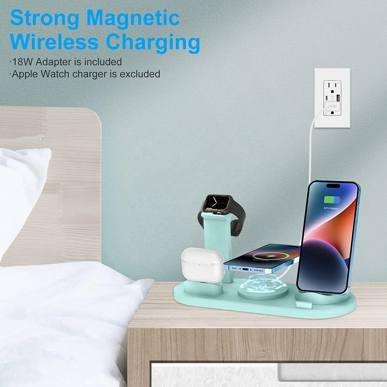Trending products 2023 new arrivals in use Wireless Charger 4 in 1 Wireless Charging Dock Charging Station Stand