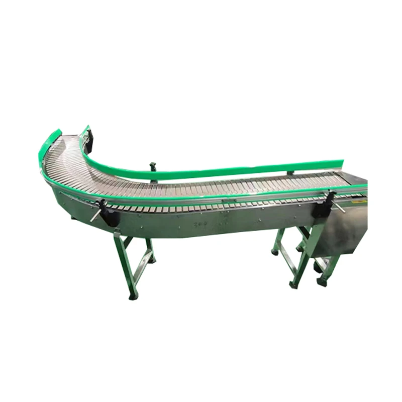 Stainless Steel Speed Adjustable PET Bottle Chain Conveyor Belt U type Curved Conveyors