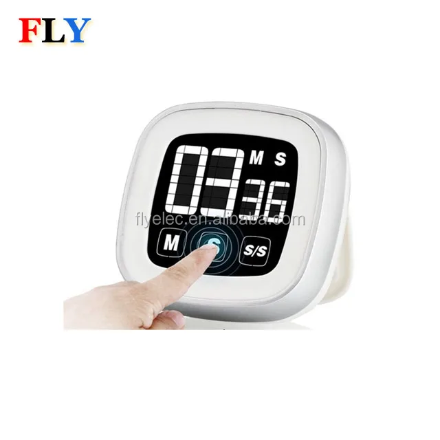 Electric cute Touch screen table digital kitchen countdown plastic battery powered 99 minutes 59 seconds timer