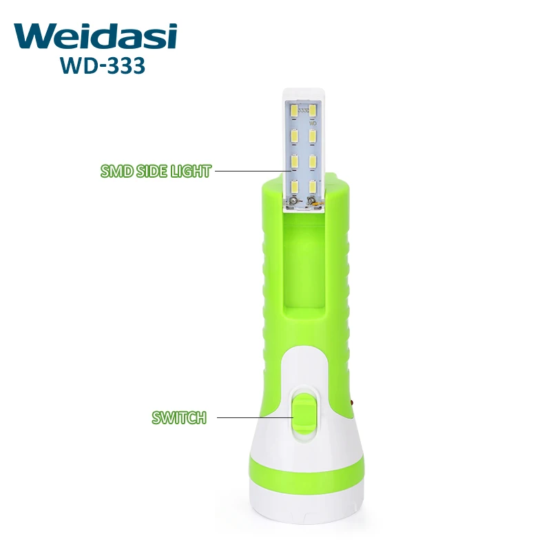 Small Portable Lighting Camping Led Flashlight SMD Side Light Emergency Torch Light SKD Rechargeable Torch