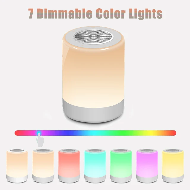 White Noise Sound Machine White Noise Baby Sleep Aid Soother with colorful Night Light and Timer function