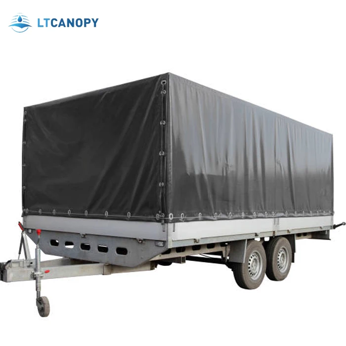 Litong tear resistant waterproof heavy duty tarp grey color tarpaulin for truck cover