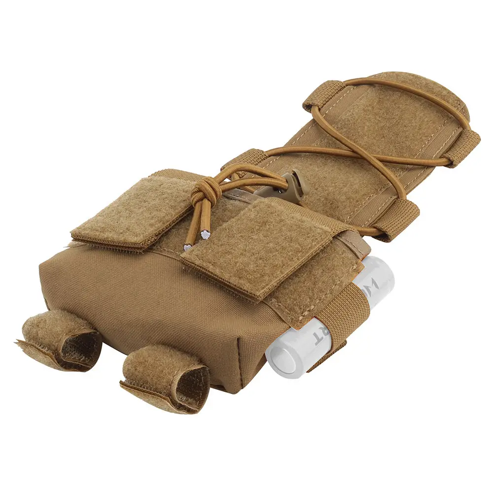 JinTeng 2023 Wholesale Outdoor Tactical Helmet Accessories Nylon Fabric Pocket Battery Pouch Battery Case Storage Helmet Pouch