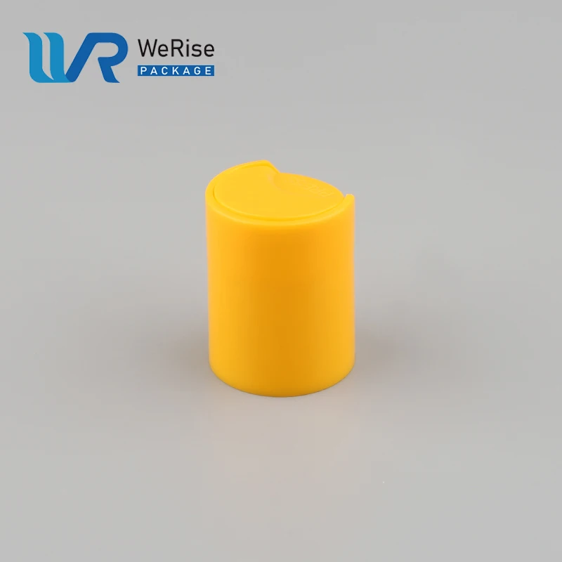 18mm 20mm 24mm PP blue press cap ,flip top disc top cap lids for cosmetic packaging