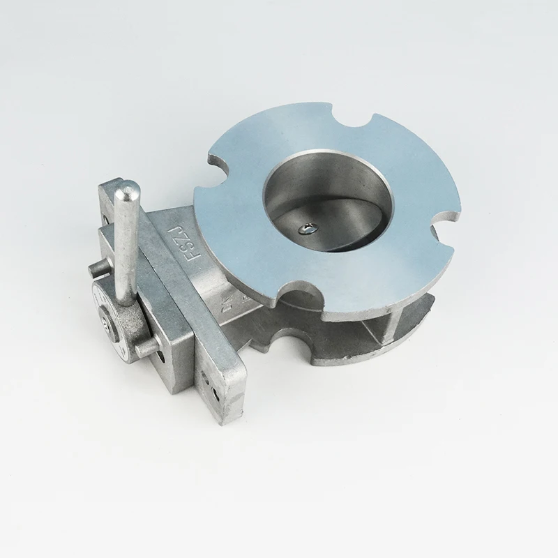 Cast Aluminum Butterfly Valve JAK50 Manual Turbo Butterfly Valve High Temperature Resistant Burner Dampers