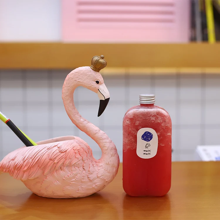 
rectangle shape hot sell 6oz 500ml plastic juice bottles thai tea bubble tea milk bottles 