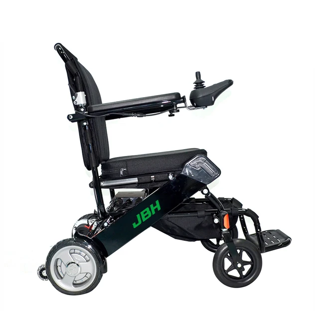 High efficiency brushless hub motor easy carry 5-seconds folding/unfolding electric folding Aluminum wheel chair for disable