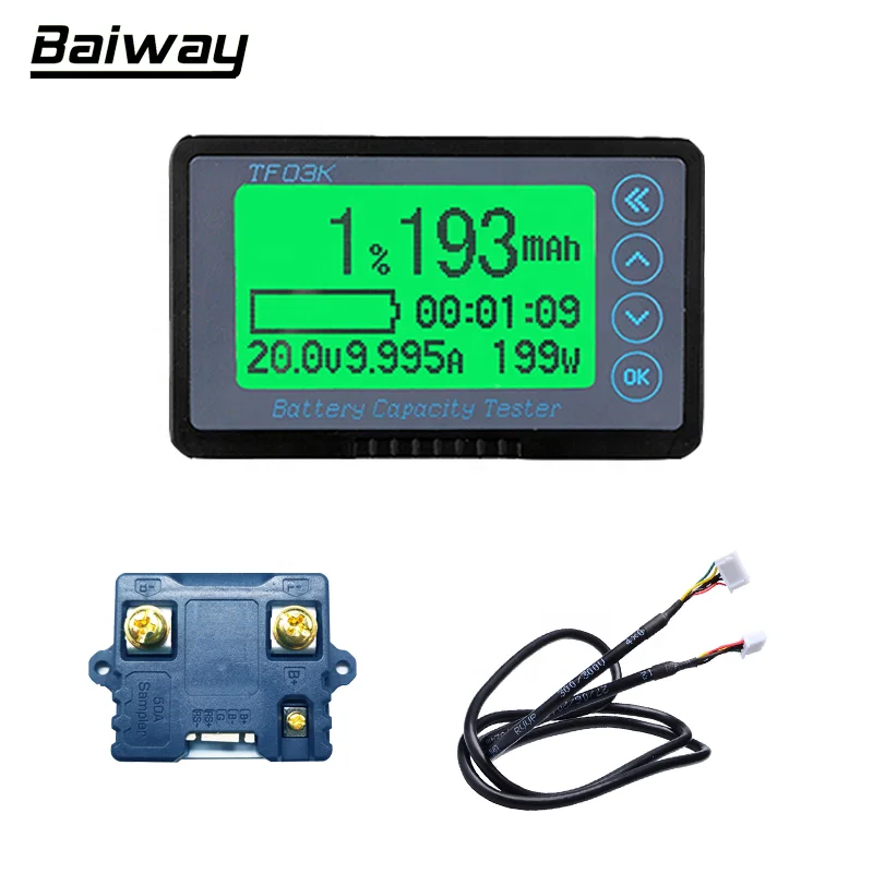 Hight Precision LiFePo/lead acid battery tester battery level indicator battery indicator monitor BW-TF03K 100V50A