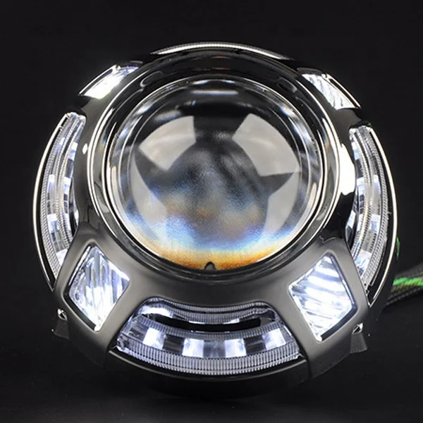 
bixenon projector lens shrouds mask cover for Panamera with angel eyes LED halo ring 