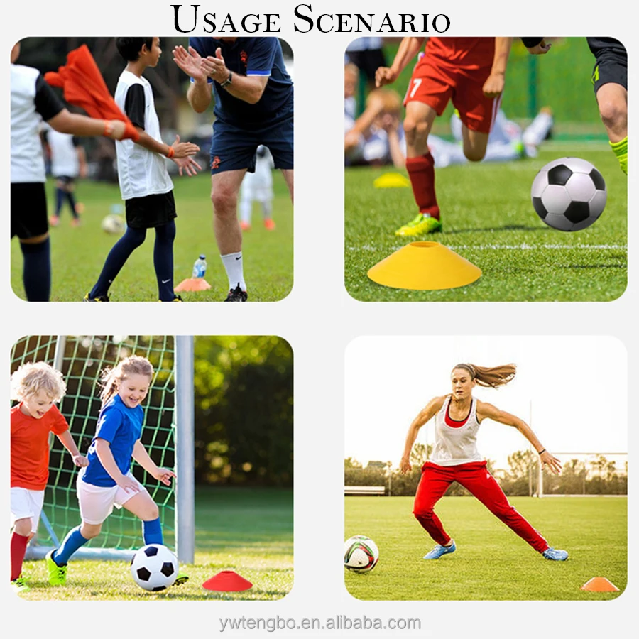 50pcs Flat Field Cones Non Slip Rubber Agility Markers Flat Field Cones for Soccer Basketball Sports Speed Agility Training