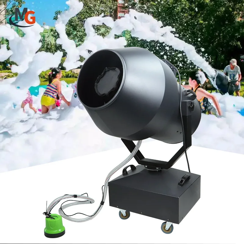 3000W Small Automatic Head Shaking Swimming Pool Party Foam Machine For Parties Outdoor Amusement DJ Stage Jet Foam Show