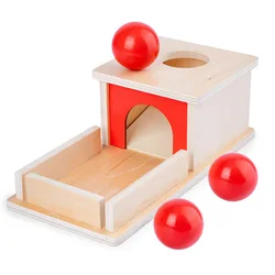 Juguetes  Montessori with Tray Baby Learning Montessori Toys Educational Wooden Box Toy Object Permanence Box