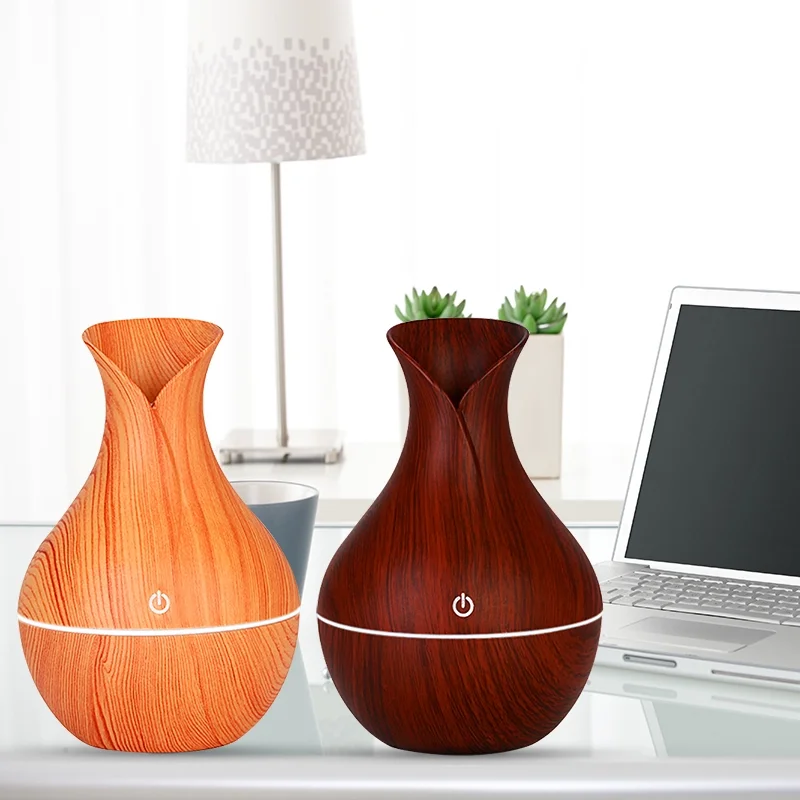Portable cheap price 130ml USB wood aroma diffuser ultrasonic cool mist usb air humidifier