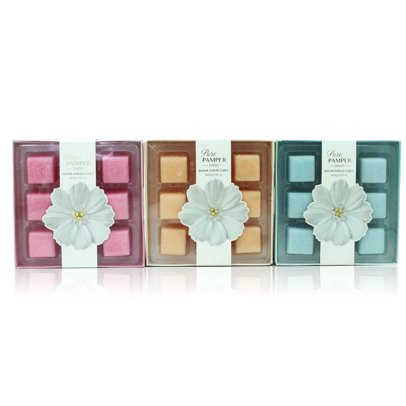 Custom Body Natural Vegan Private Label Wholesale Whitening Organic Cubes Facial Body Sugar Scrub