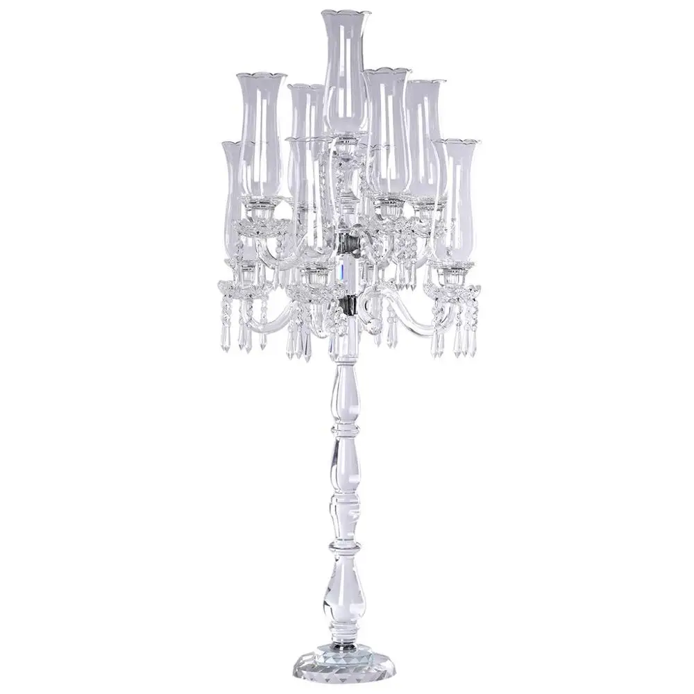 Crystal 9 arms candelabra centerpieces candelabra for wedding decoration