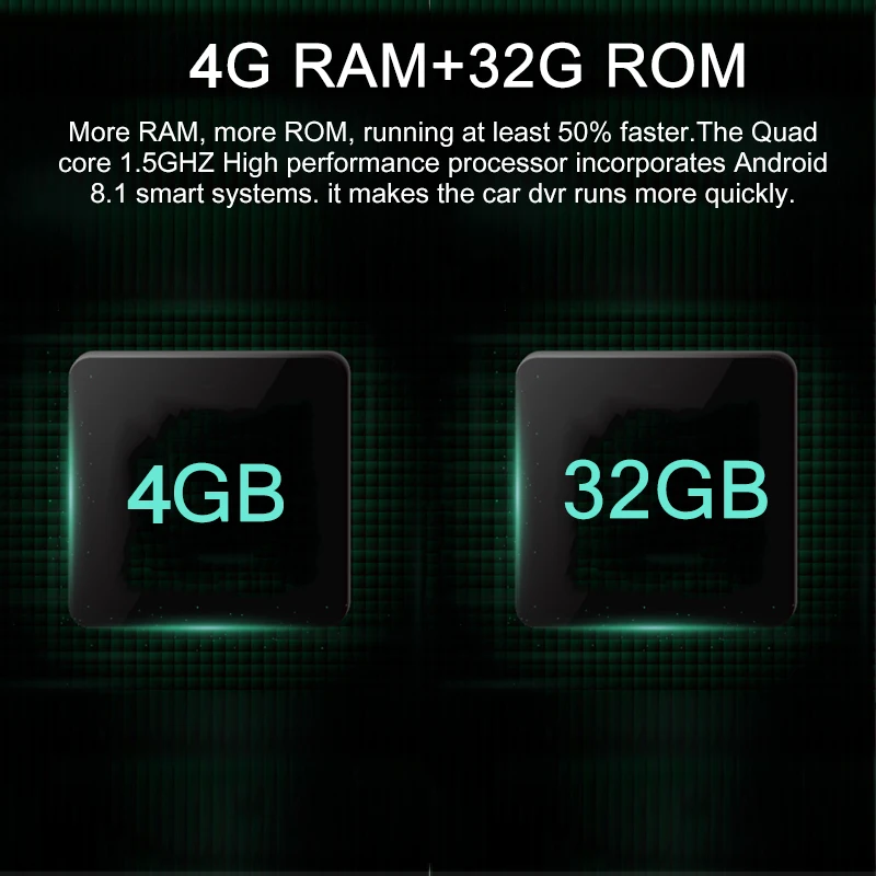 12 inch 4G WIFI Dashcam GPS Navigator 4+32GB Android 8.1 driving recorder 1080p Mobile APP remote monitoring dvr rearview mirror