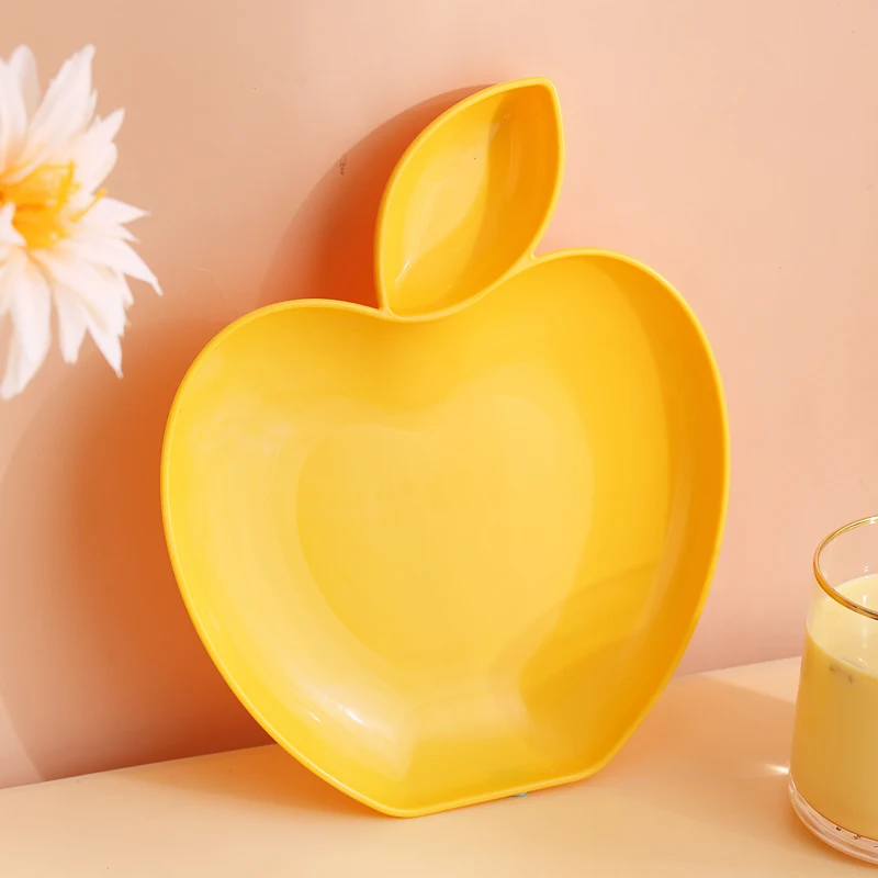 Novel design wholesale price candy dry fruit tray kid travel tray Apple plastic tray