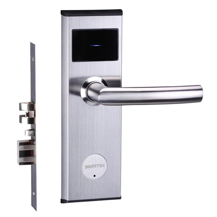 Zhongshan Smartek C300 Keyless Entry Electronic ANSI Mortise Battery SUS304 Offline RFID Hotel Door Lock System Smartlock