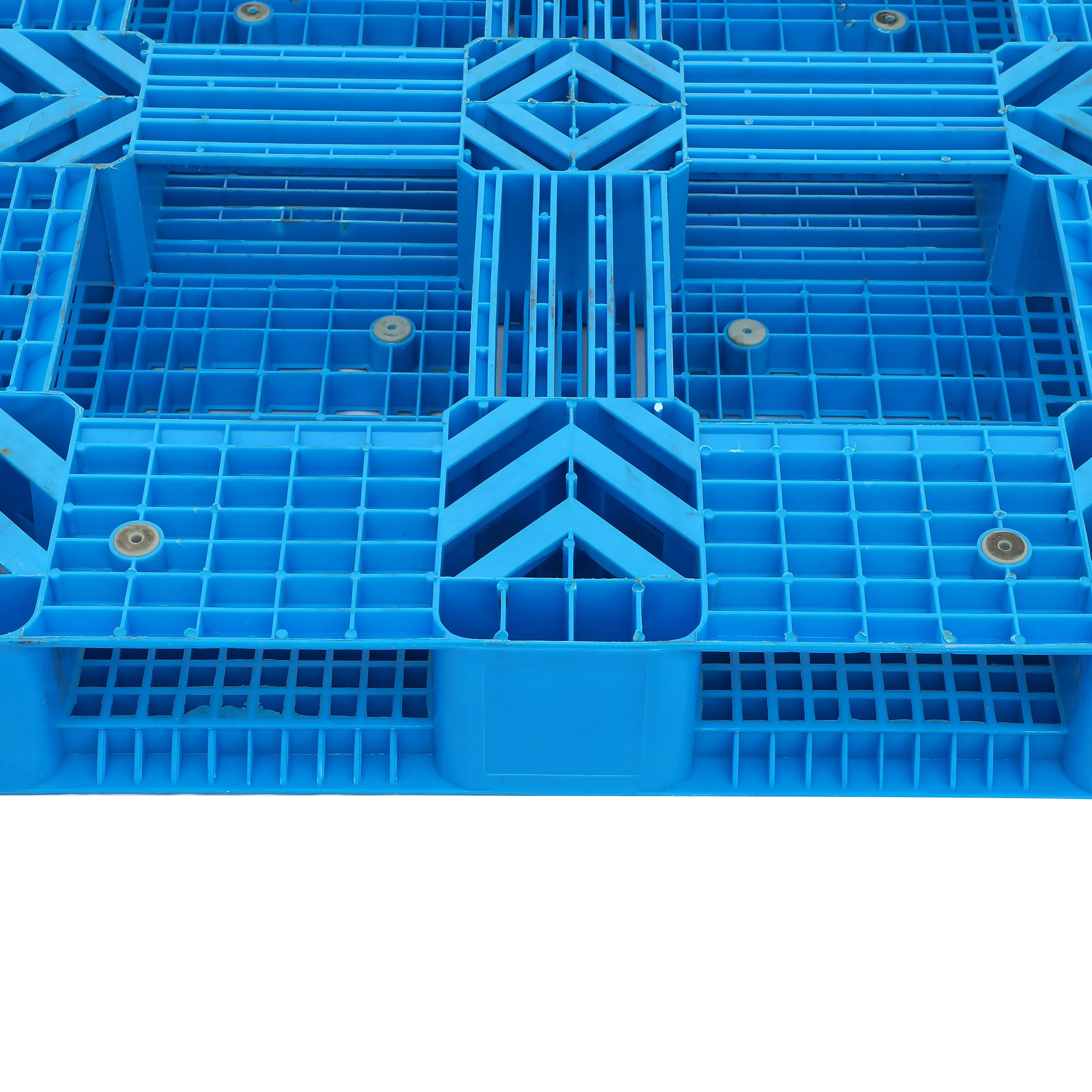 steel reinforce 4 way entry double faced pallet stackable durable 3 runners pallets for warehouse