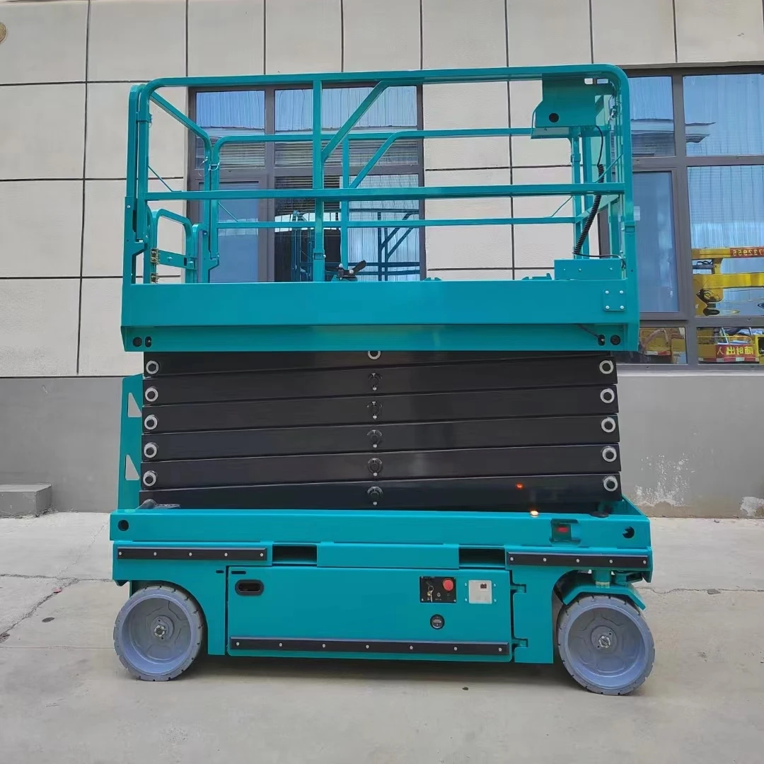Mini manned elevator elevates 6 meter 8 meter self propelled scissor fork hydraulic lifting platform