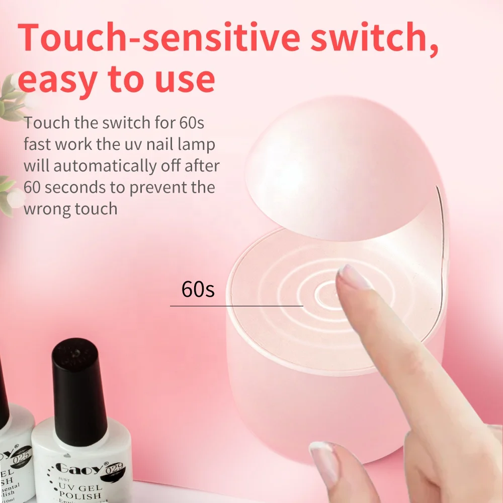 Quick-drying UV LED Lamp Nail Art Mini lampara nail led Portable USB Plug Gel Polish Dryer led Nail Lamp for Single Finger