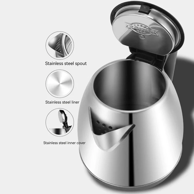 In stock 1500W 1.8L 201 Steel Tea Water Electric Kettle stainless steel kettle