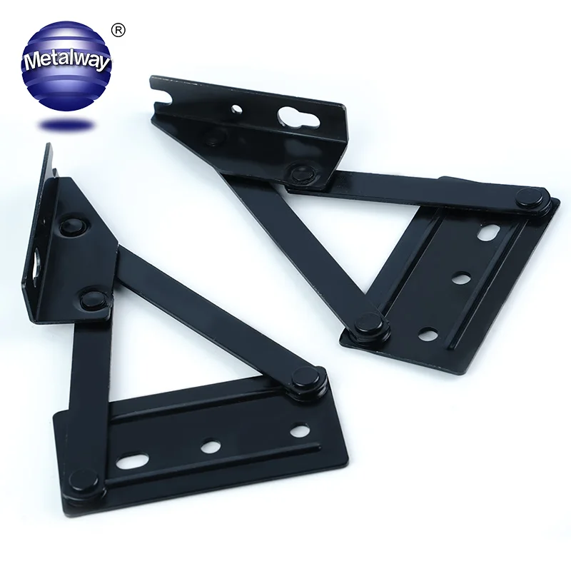 Furniture Hardware Adjustable Spring Folding Hinge Metal Black Mechanism Hinge for Sofa Bed Sofa Bed Mechanism