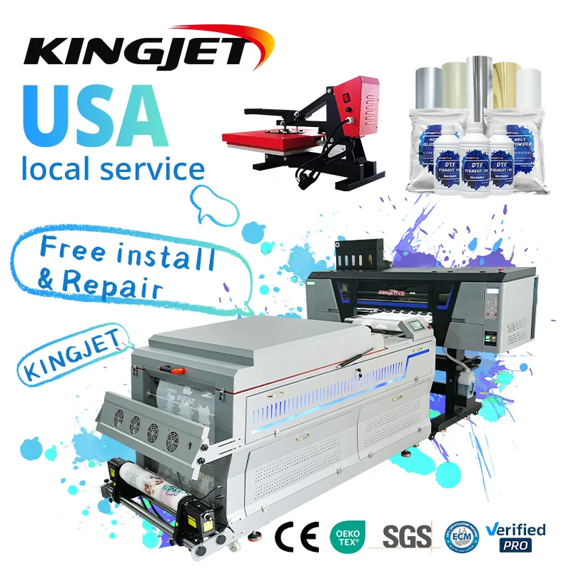 Kingjet impresora dtf printer printing machine drf dft imprimante dtf printer a3 machine i3200 xp600 60cm dtf printer