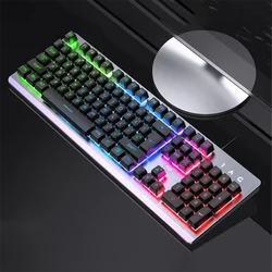 Красочное освещение игровая механическая клавиатура для ПК геймера