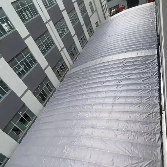 Better quality PVDF automatic push-pull shed for warehouse,bus/car parking manufacturer