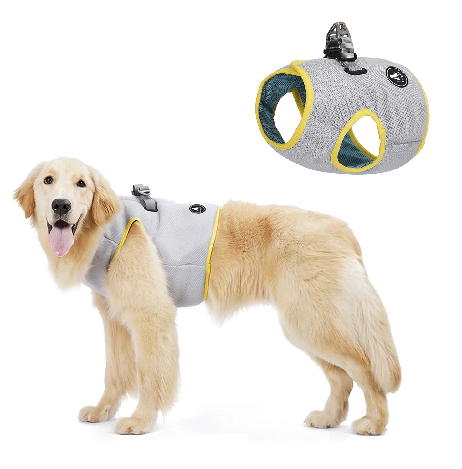 Breathable Cooling Coat Outdoor Reflective Anti-Heat Summer Blue Jacket Clothes For Medium And Large Seat Belt Tiny Dog Harness