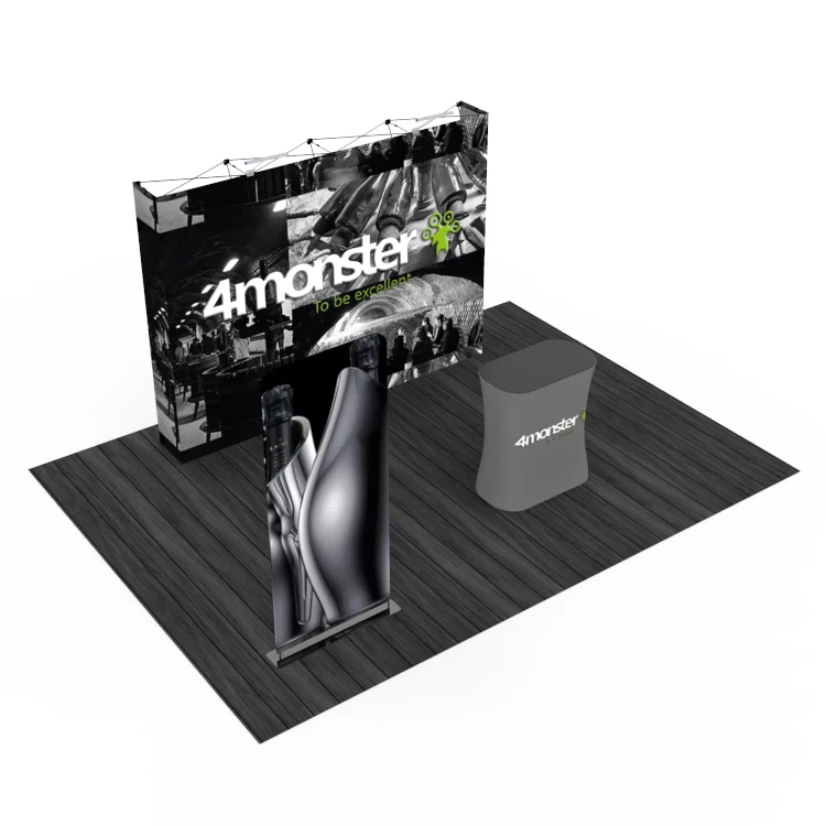 10x10 or 10x20ft  portable aluminum trade show tension fabric exhibition booth portable display