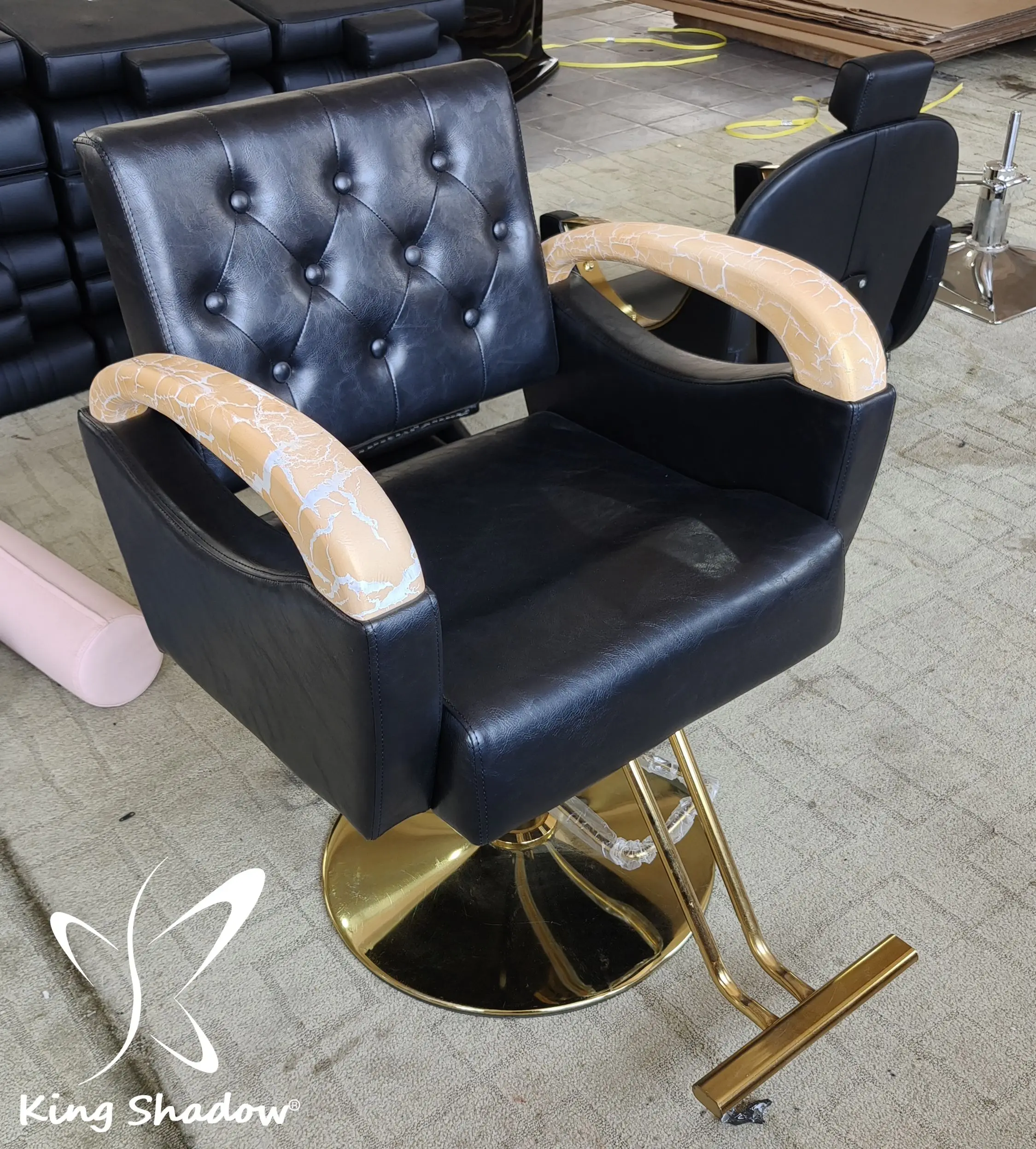 low price modern hair salon furniture black simple style barber shop styling chair