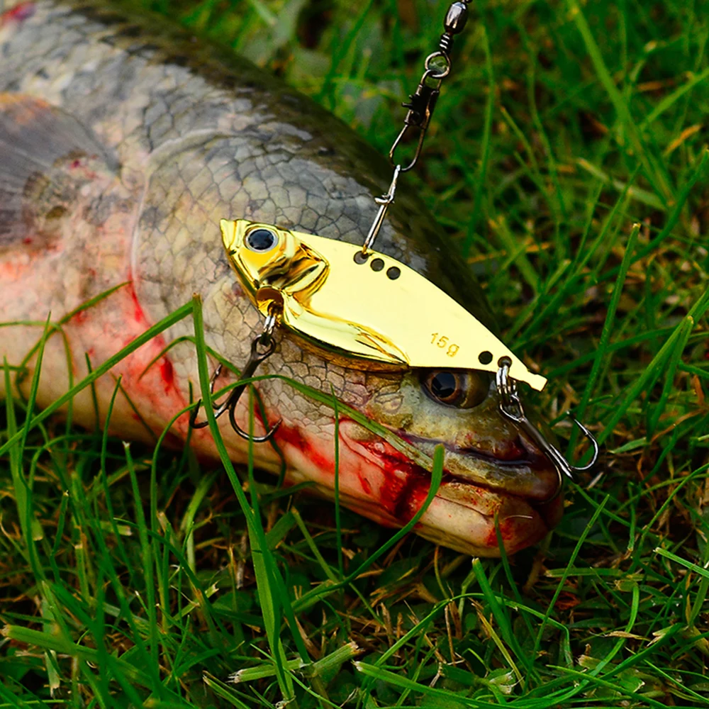 Metal Blade Baits for Bass Fishing Lures Hard Metal VIB Spoons Crankbaits Swimbait for Trout Walleye Crappie Saltwater