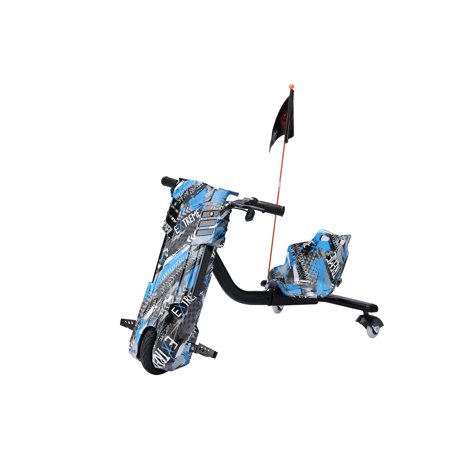 Unisex 3-Wheel 8 Inch Solid Tire 25km/h Drift Trike Bluetooth Electronic Crazy Cart with Applicable Features