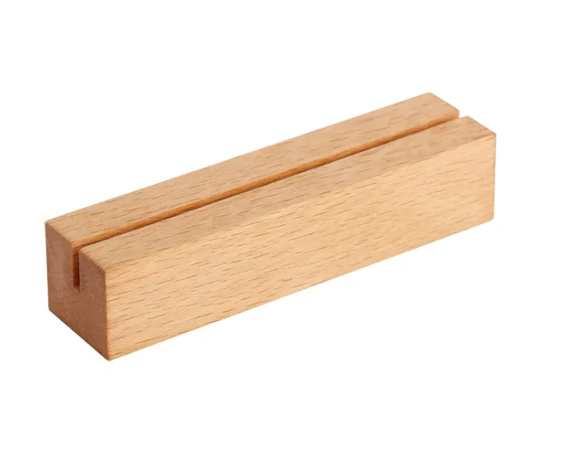 Rustic Acrylic Sign Holder | Walnut Wood Table Numbers Display Stand | Place Card Holder, Perfect for Retail Shop Wedding Part