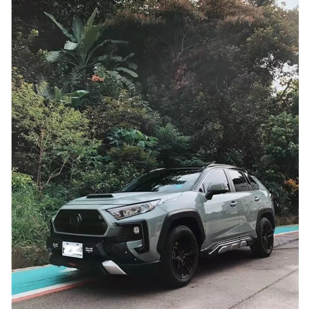 Excellent Fitment Car Fog Light Trim Cover Front Eyebrow Spoiler For Toyota RAV4 4X4 2019 2021 Exterior