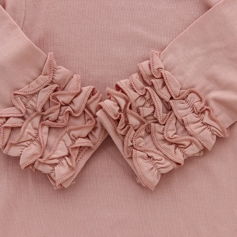 New Launch Baby Girl Sleep Gown with Headband Long Sleeve Ruffle Design Extra Soft and Elastic Bamboo Fabric Kids Sleeping Bag