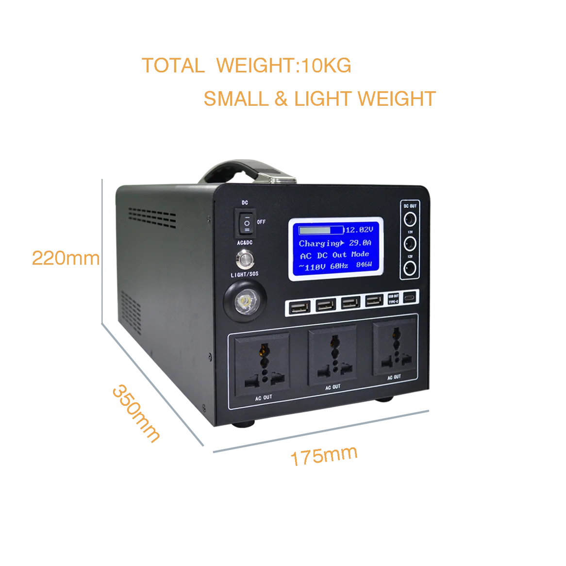 off grid solar power system 100W Panel 65AH Battery 500W Inverter Solar System for Home Lighting TV Computer Fan