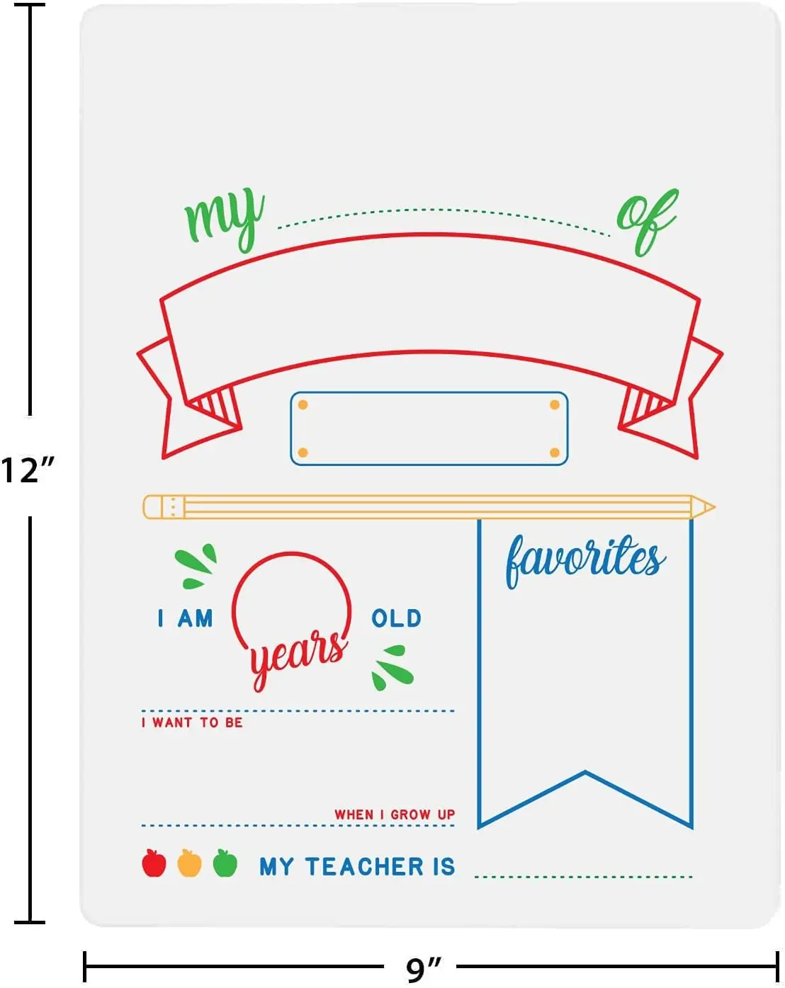 Custom dry erase magnetic white board for classroom white board for kids 9*12 inch size customization with stain resistant tech