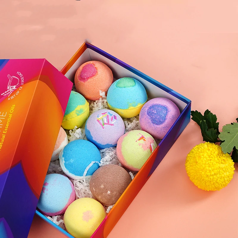 Manufacturing Factory Wholesale Private Label Custom Gift Set Bath Fizzies Bathbombs Vegan Organic Skin Care Beauty Bath Bombs