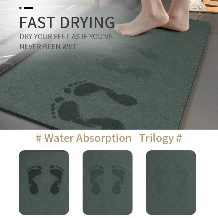 Quick Dry bathmat anti slip diatomite Diatom mud absorbent floor mats diatomaceous earth sutera bath mats for bathroom