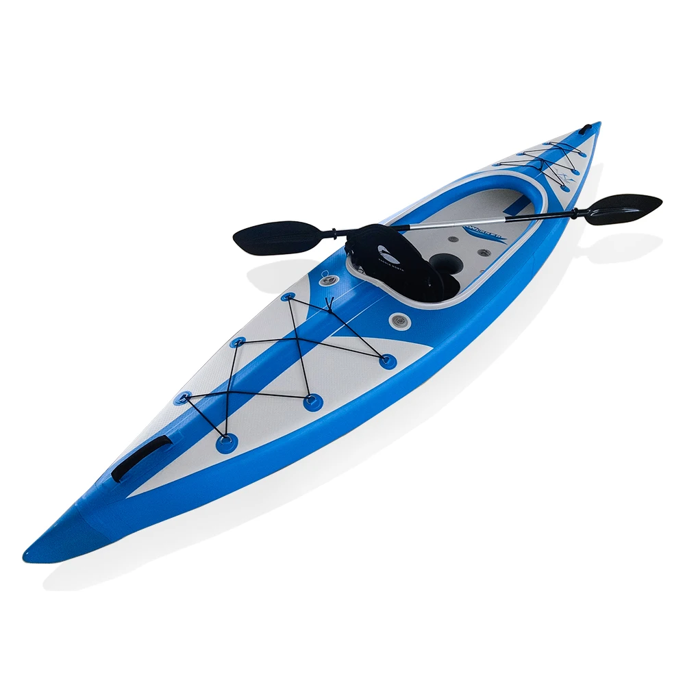 Weihai Factory Foldable kayak Canoe fishing 2 Person Drop Stitch Inflatable Kayak
