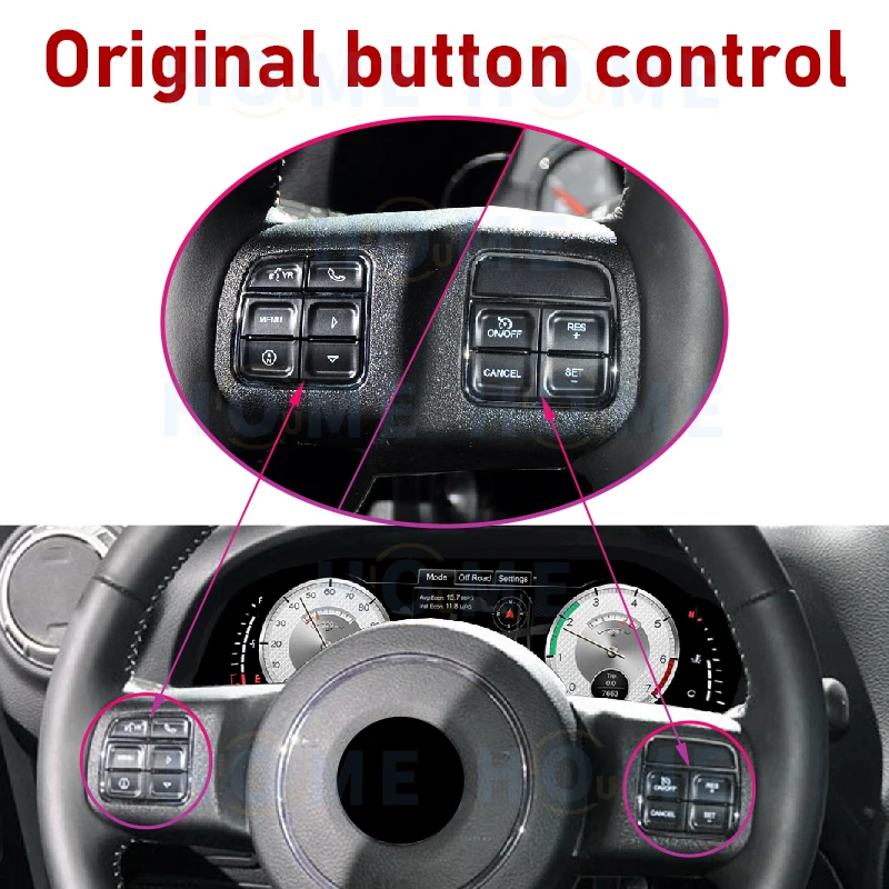 Linux system 12.3-inch LCD digital dashboard  For Jeep Wrangler 2011-2017 Virtual cabin cluster odometer Interior Retrofit kit